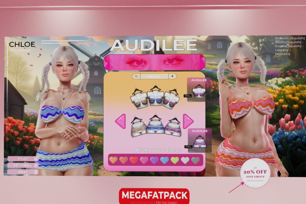 Chloe, Legacy/Inithium/Reborn/Yentements/+mods, L$249 each/L$1499 FP