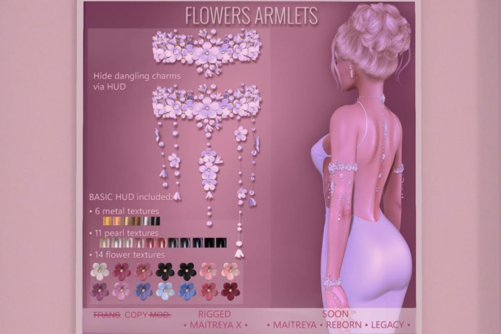 Flowers Armlets - Legacy/Maitreya/Reborn/+mods, L$288