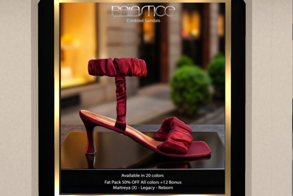 Maurice Sandals - Legacy/MaitreyaX/Reborn, L$188 each/L$1888 FP