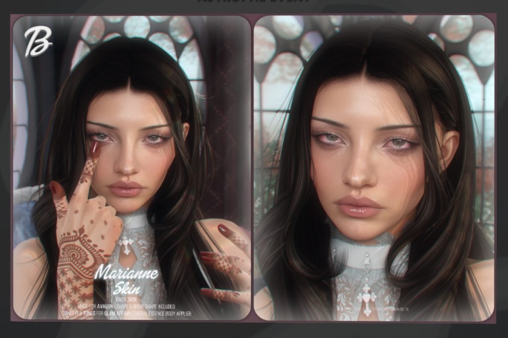 Marianne Skin - EvoX, L$699 each/L$3495 FP