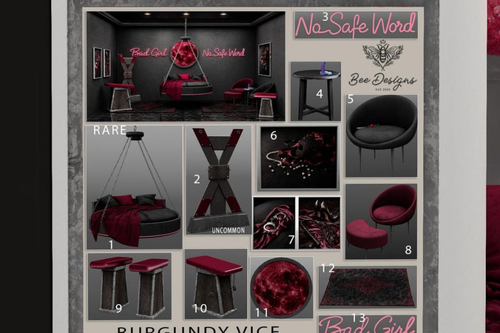 Burgundy Vice, L$59 per play/L$2500 FP