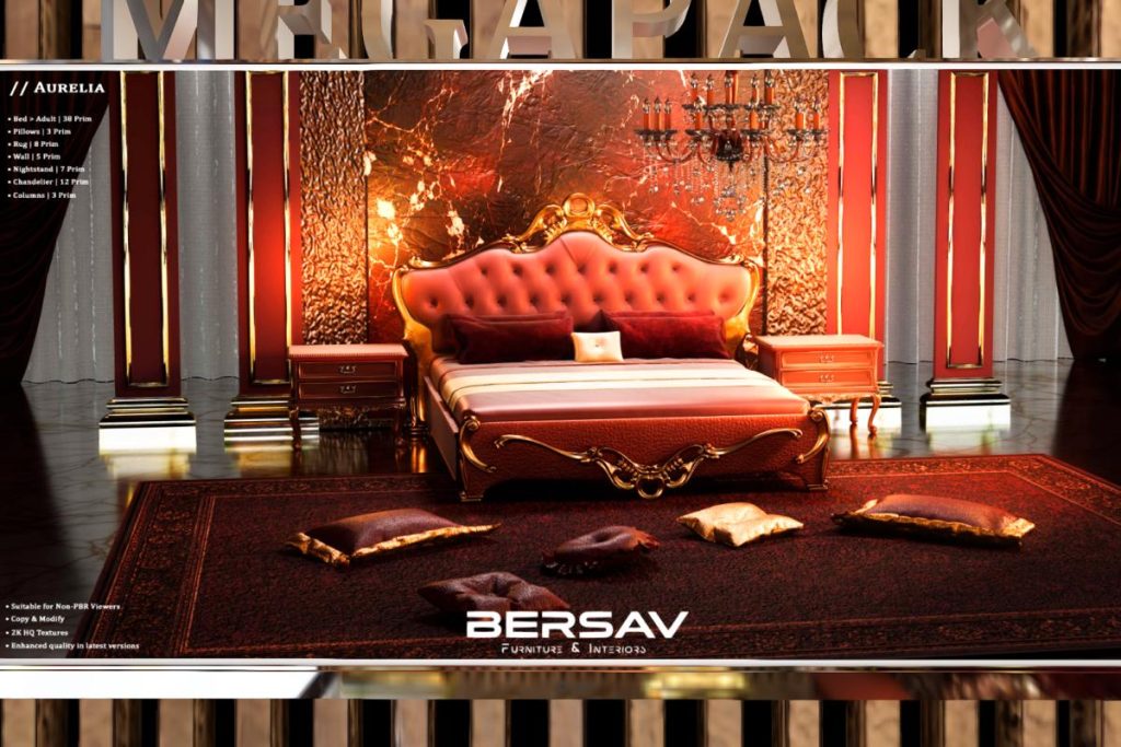 Aurelia Bedroom Set, L$299-L$999 each/L$1699 FP