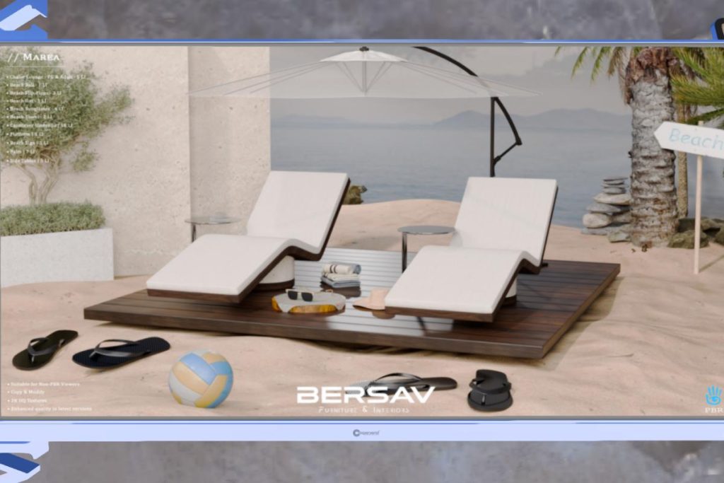 Marea Furniture Set, L$199-L$599 each/L$2199 FP