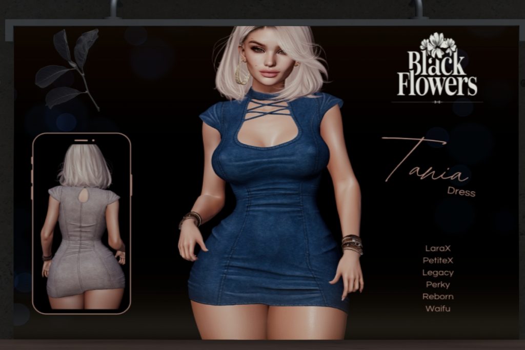 Tania Dress - Legacy/MaitreyaX/Reborn/+mods, L$275 each/L$1650 FP
