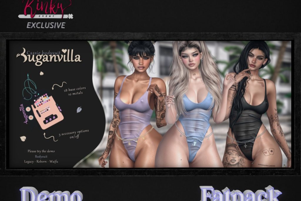 Cassie Bodysuit - Legacy/Reborn/+mods, L$290 each/L$1490 FP