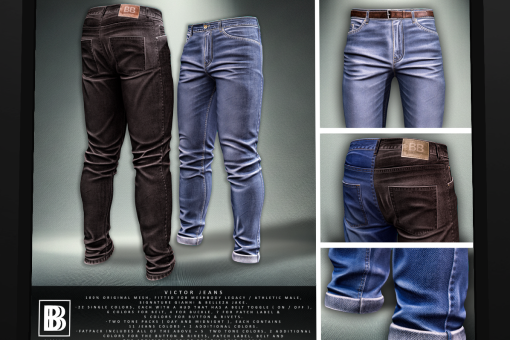Victor Jeans - Gianni/Jake/Legacy, L$390 each/ L$2499 FP