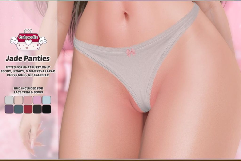 Jade Panties - Legacy/MaitreyaX/Reborn/+mods, L$199 each/L$799 FP