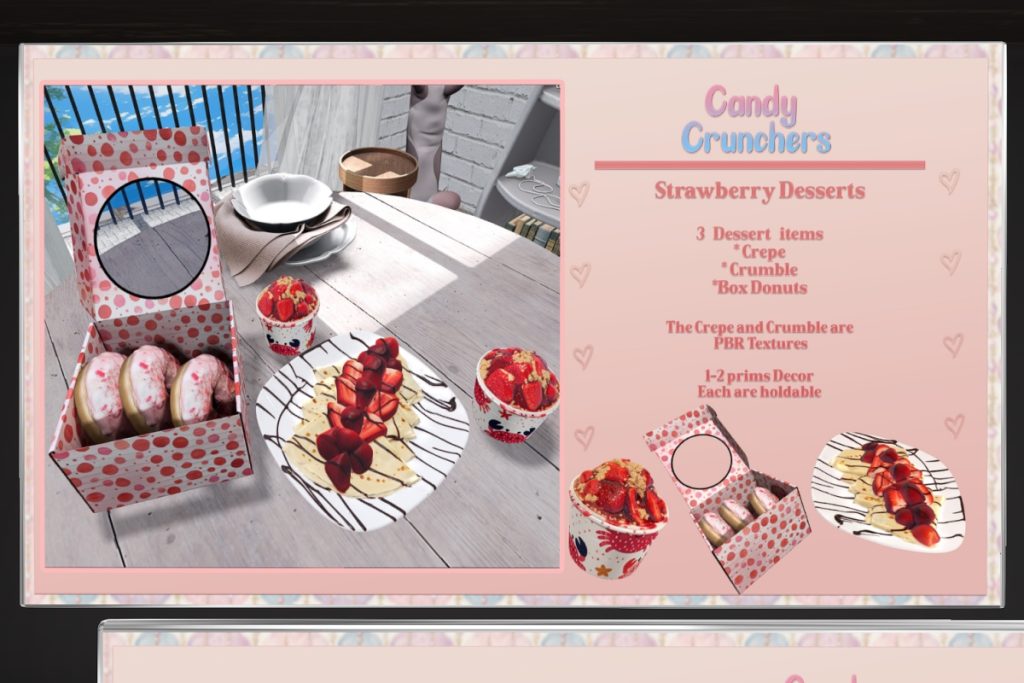 Strawberry Desserts, L$180
