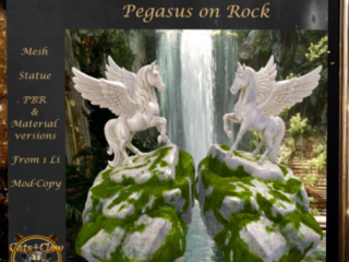 Mesh Pegasus on Rock, L$175 each