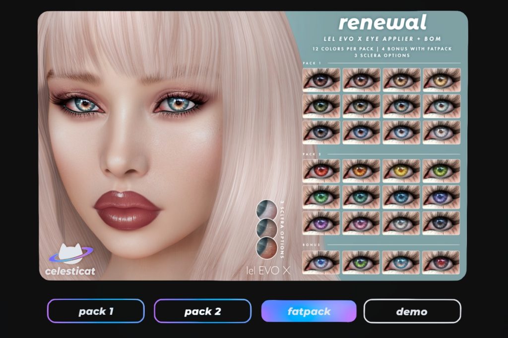 Mercury Lipstick - EvoX, L$250 each/L$475 FP