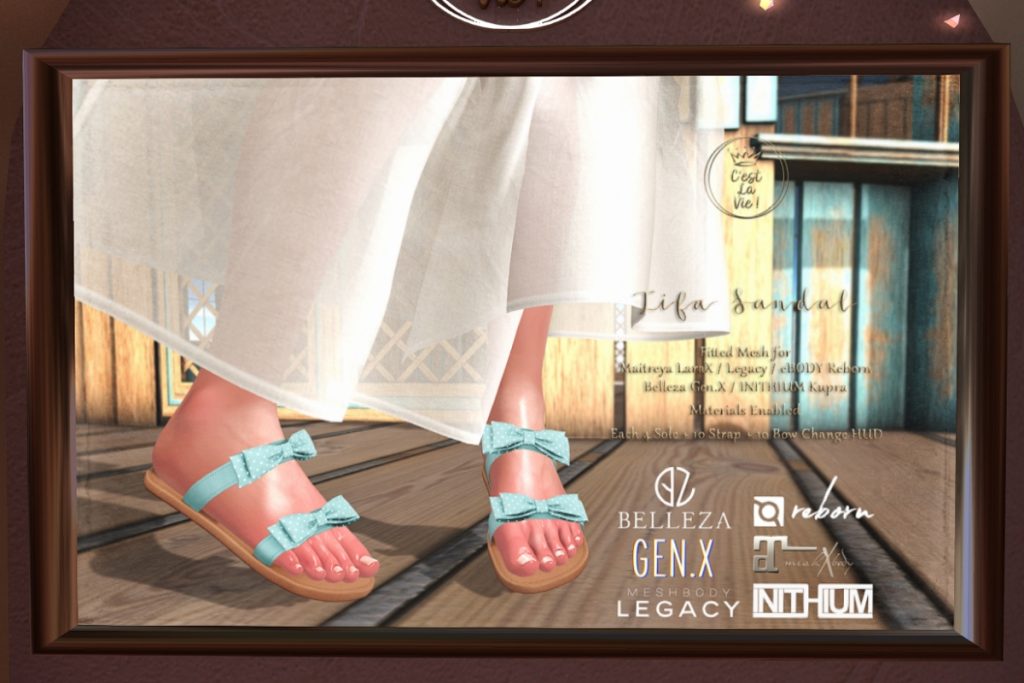 Tifa Sandal - GenX/Inithium/Legacy/MaitreyaX/Reborn, L$208 each