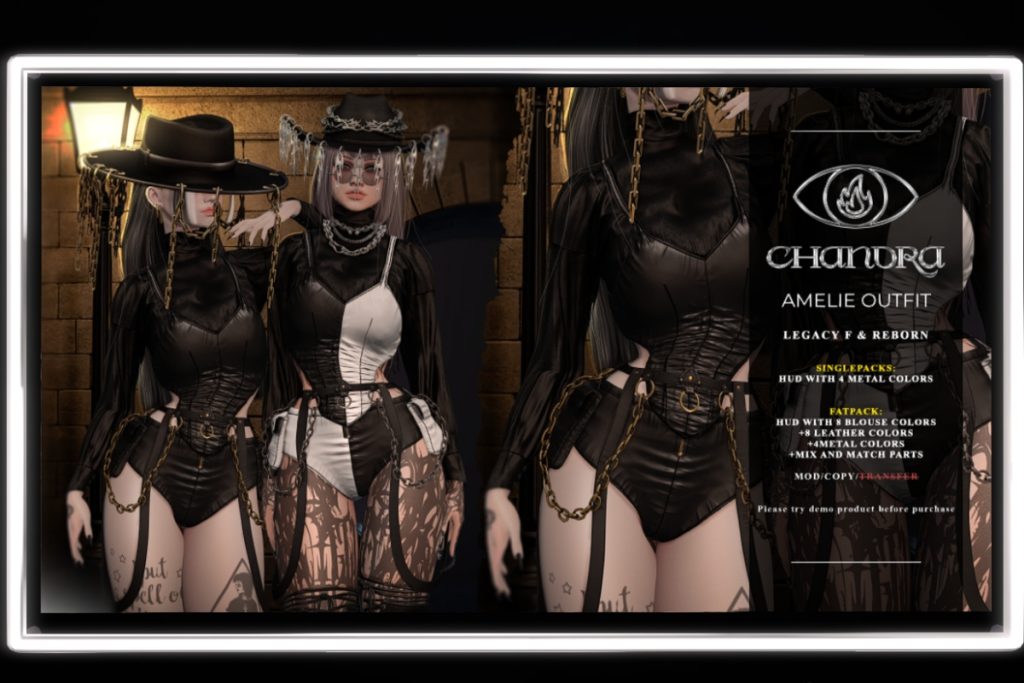 Amelie Outfit - Legacy/Reborn, L$275 each/L$1500 FP