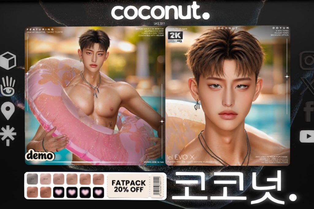 Doyun Skin - EvoX, L$630 each/L$4950 FP