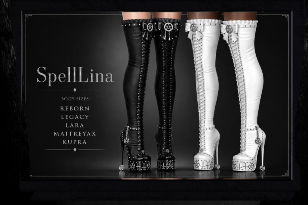 Spellina Shoes - Inithium/Legacy/Maitreya/Reborn/+mods, L$369