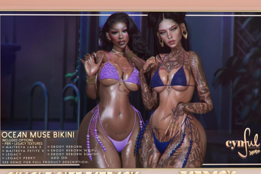 Ocean Muse Bikini - Legacy/MaitreyaX/Reborn/+mods, L$299 each/L$1999 FP