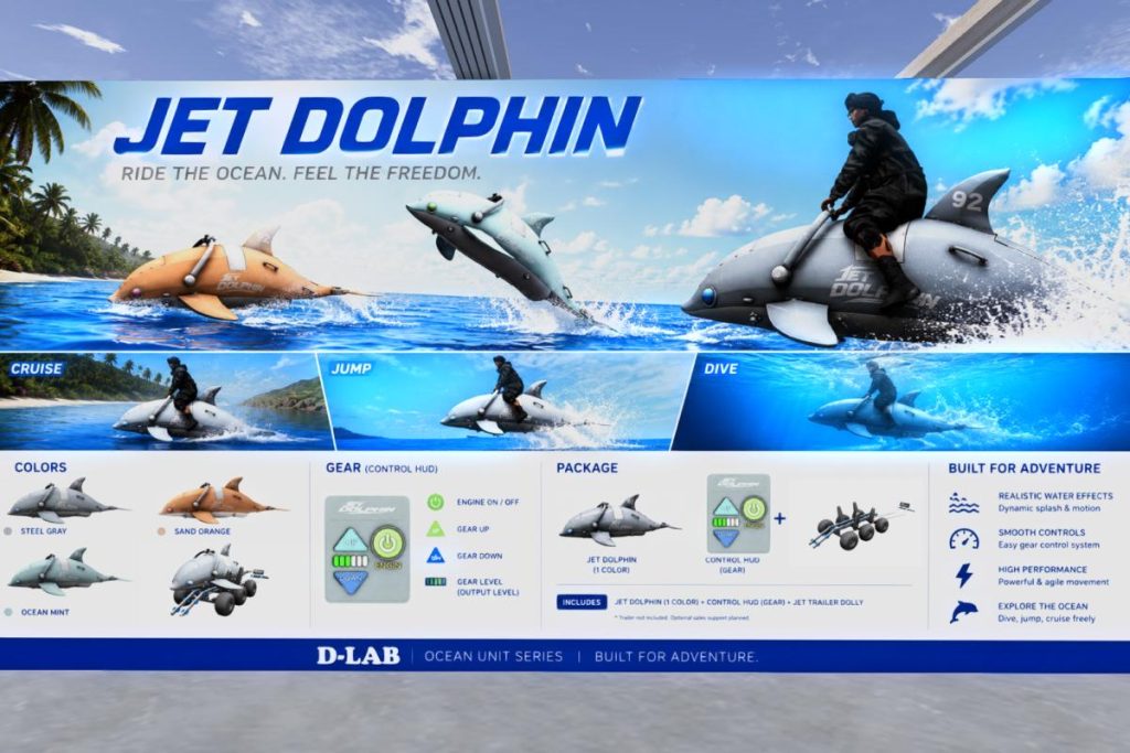 Jet Dolphin, L$398 each