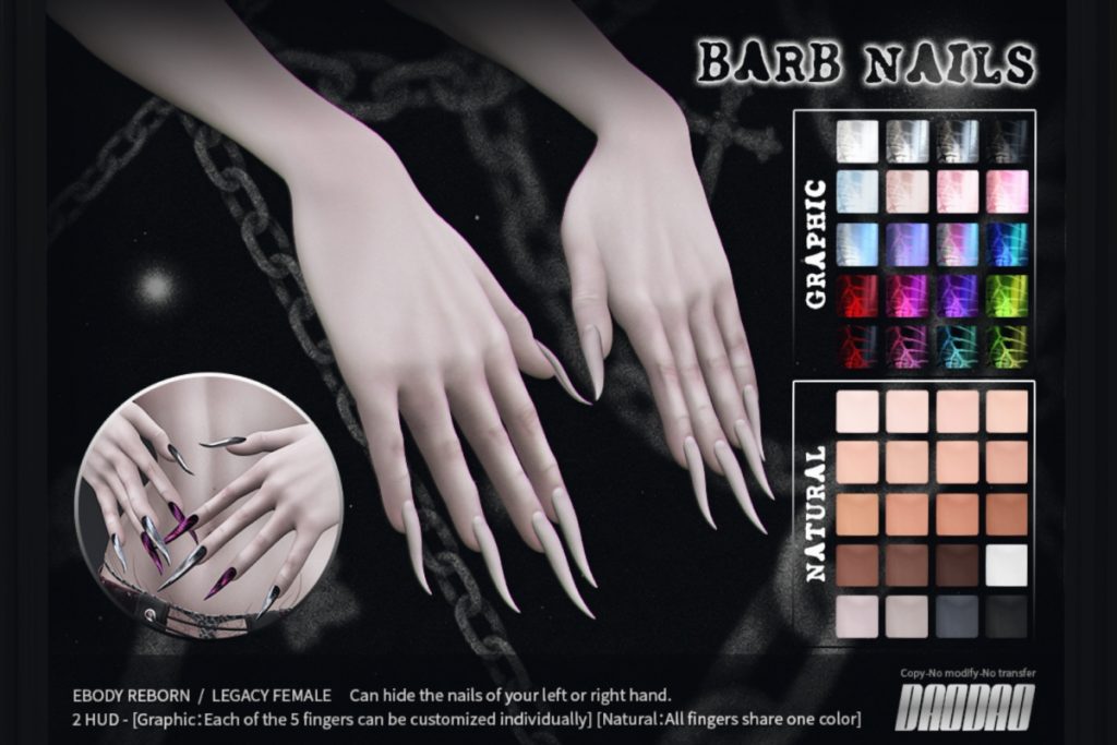 Barb Nails - Legacy/Reborn, L$350