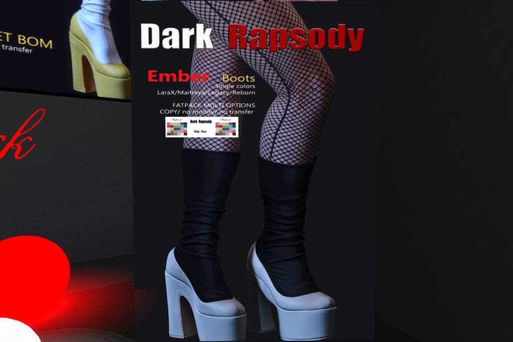 Ember Boots - Legacy/Maitreya/Reborn/+mods, L$999