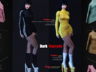 Ember Dress - Legacy/Maitreya/Reborn/+mods, L$249 each/L$1699 FP