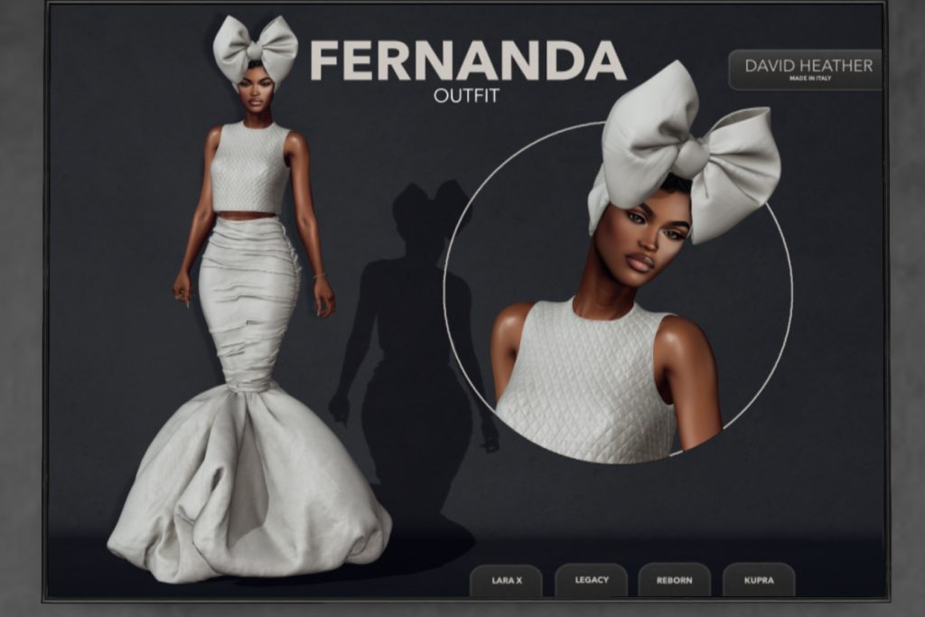 Fernanda Outfit -  Inithium/Legacy/MaitreyaX/Reborn/+mods, L$300 each/L$150-L$2150 FP