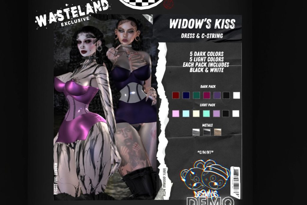 Widow's Kiss Dress &amp; C-String - Reborn, L$399 each/L$599 FP