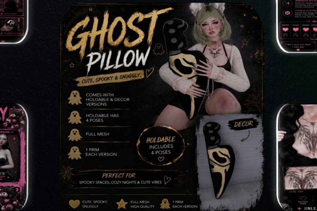 Ghost Pillow Holdable, L$299