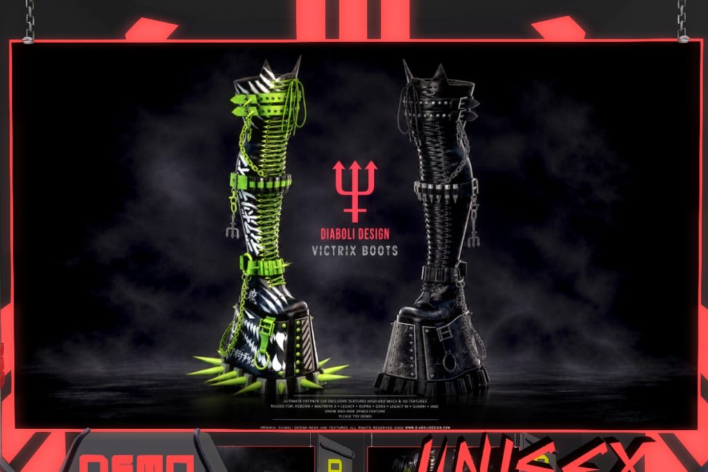 Victrix Boots - GenX/Gianni/Jake/Legacy F+M/MaitreyaX/Reborn/Unrigged/+mods, L$999