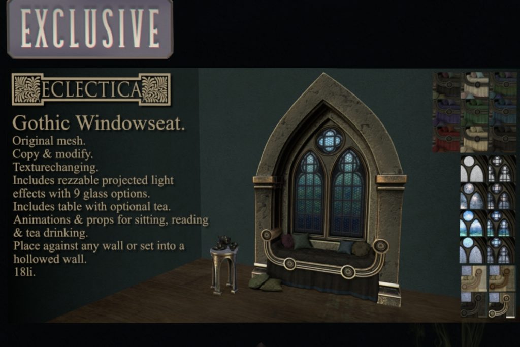 Gothic Window Seat, L$450