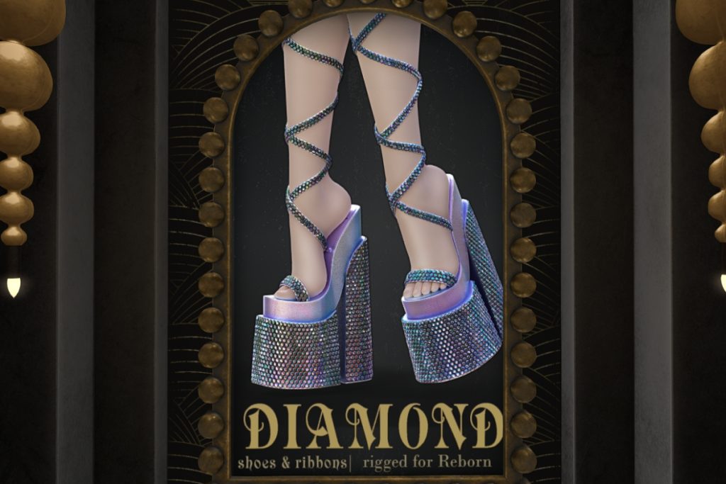 Diamond Shoes &amp; Ribbon - Legacy/Reborn, L$350 each/L$1250 FP