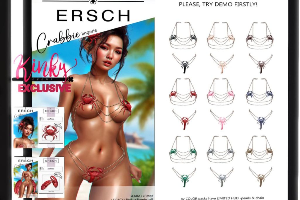 Crabbie Lingerie - Legacy/MaitreyaX/Reborn/+mods, L$299 each/L$999 FP