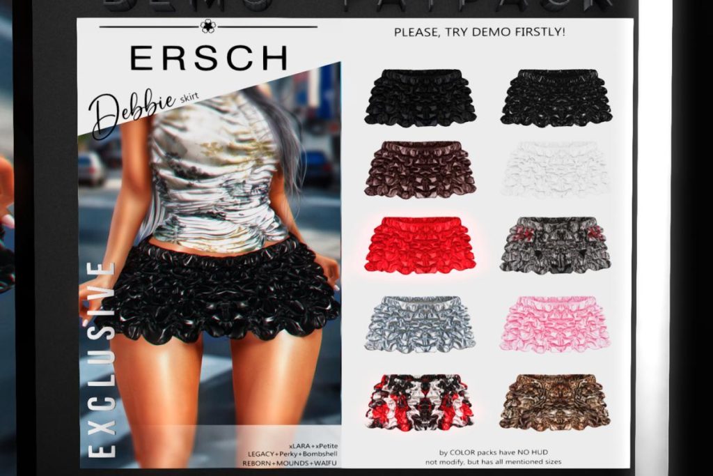 Debbie Skirt - Legacy/MaitreyaX/Reborn/+mods, L$249 each/L$999 FP