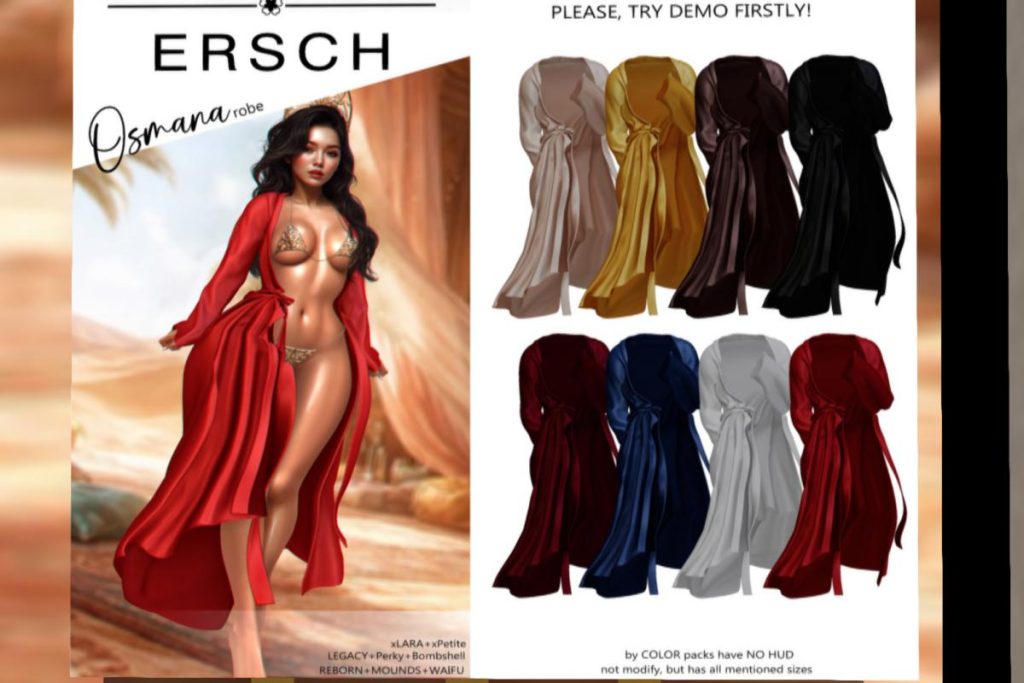 Osmara Robe - Legacy/MaitreyaX/Reborn/+mods, L$188 each/L$888 FP