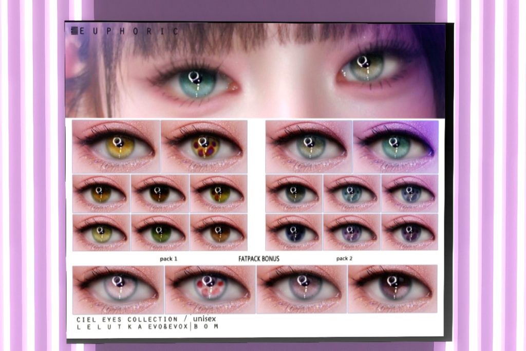Ciel Eyes Collection - BOM/Evo/EvoX, L$380 each/L$700 FP
