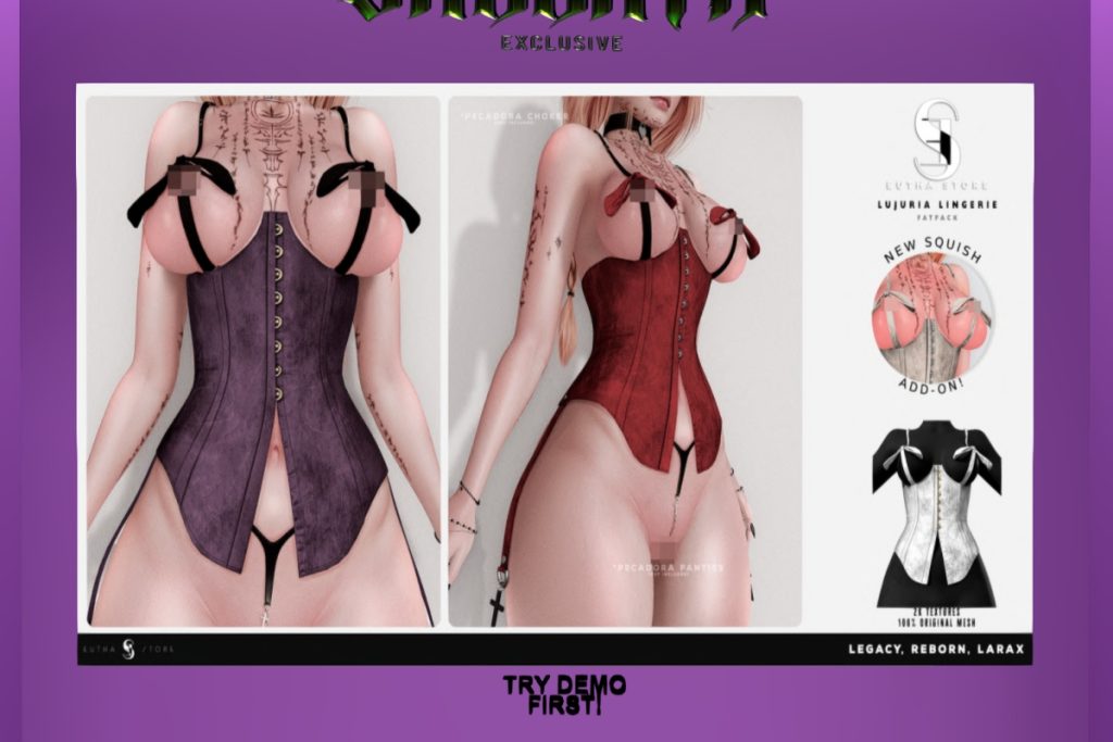 Lujuria Lingerie - Legacy/MaitreyaX/Reborn, L$299 each/L$899 FP