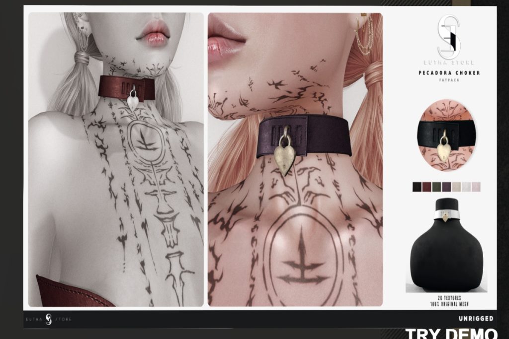 Pecadora Collar - Legacy/Maitreya X/Reborn, L$199 each/L$399 FP