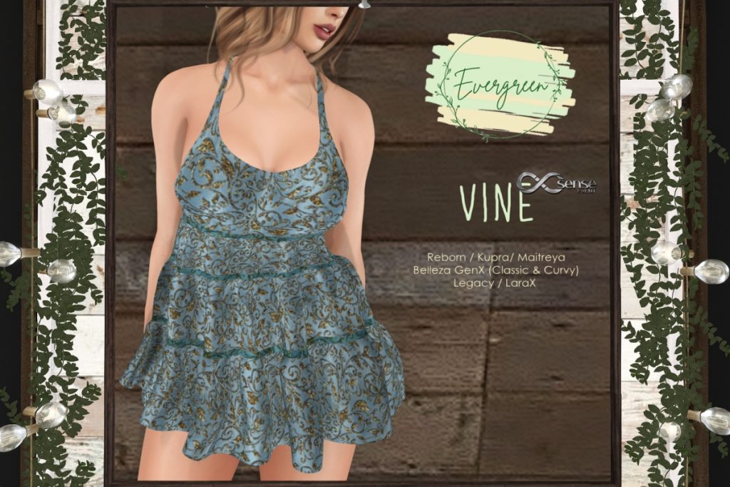 Vine Dress - GenX/Inithium/Legacy/Maitreya/Reborn/+mods, L$189 each/L$1299 FP