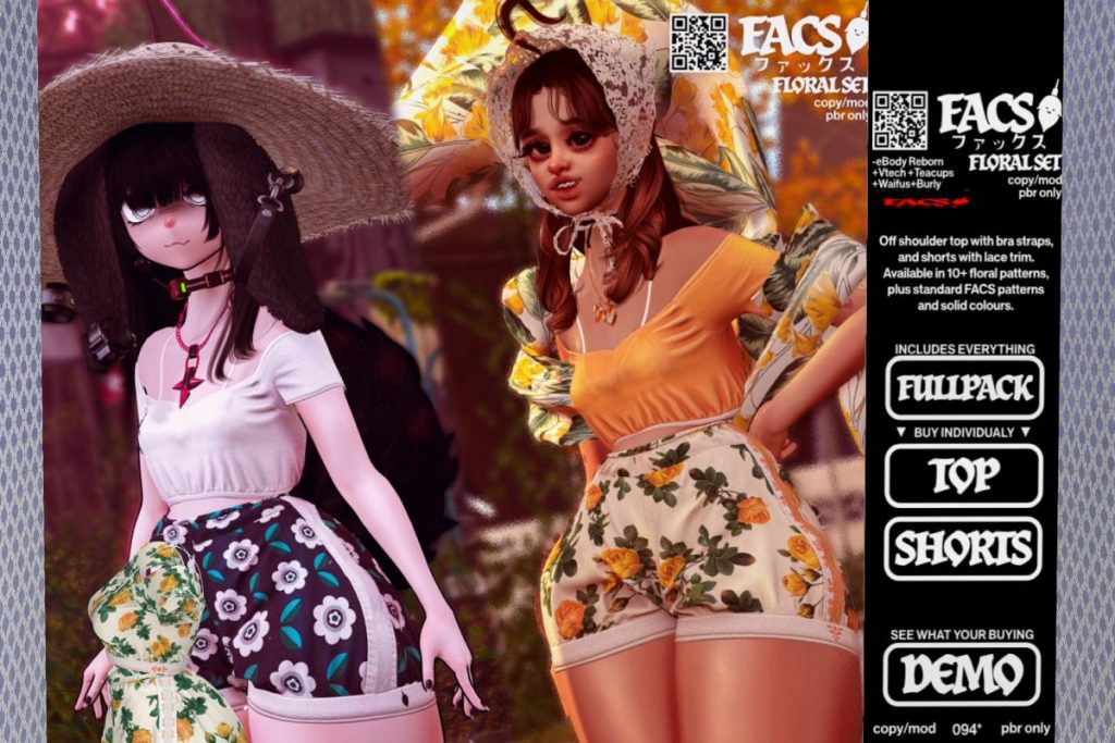 Floral Set - Reborn/+mods, L$800 each/L$1500 FP