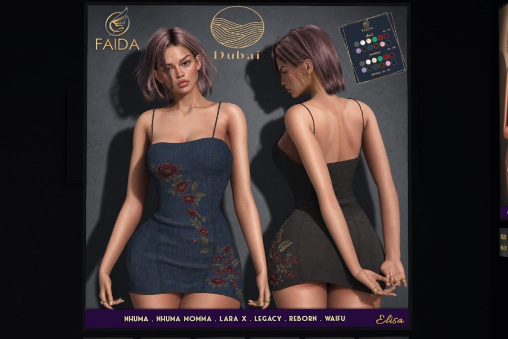 Elisa Dress - MaitreyaX/Nhumana/Legacy/Reborn/+mods, L$599 each