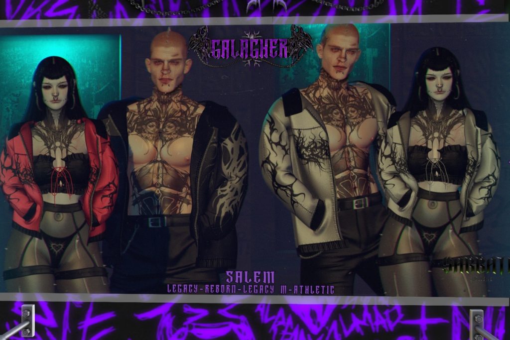 Salem Jacket - LegacyF+M/Reborn/+mods, L$299 each