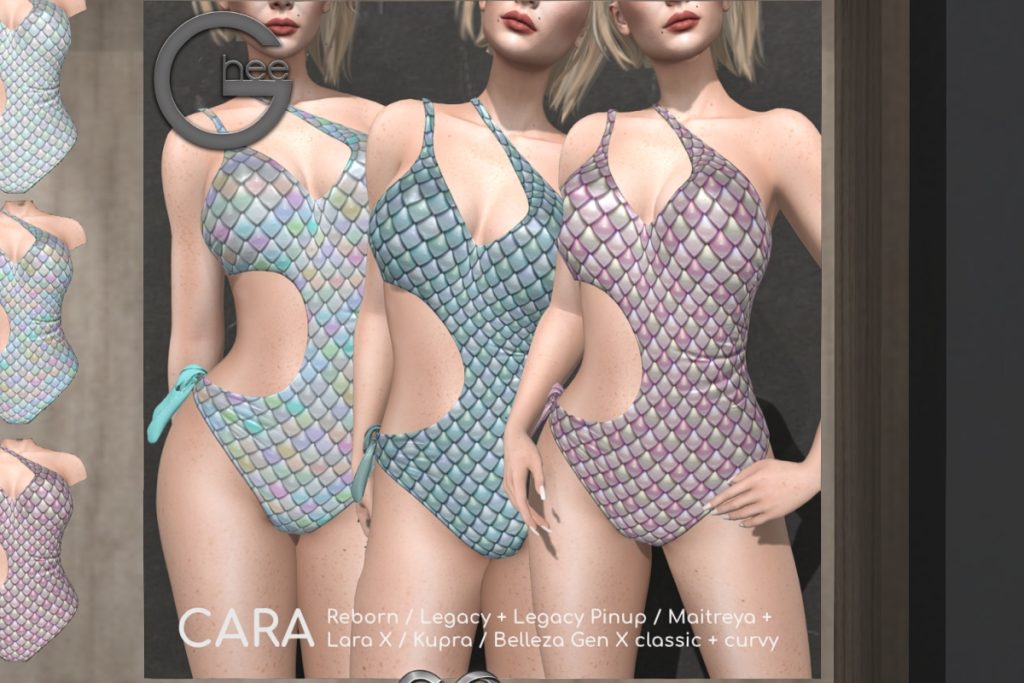 Cara Swimsuit - GenX/Inithium/Legacy/Maitreya/Reborn/+mods, L$199 each/L$949 FP