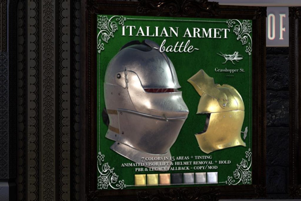 Italian Armet Battle Style, L$319