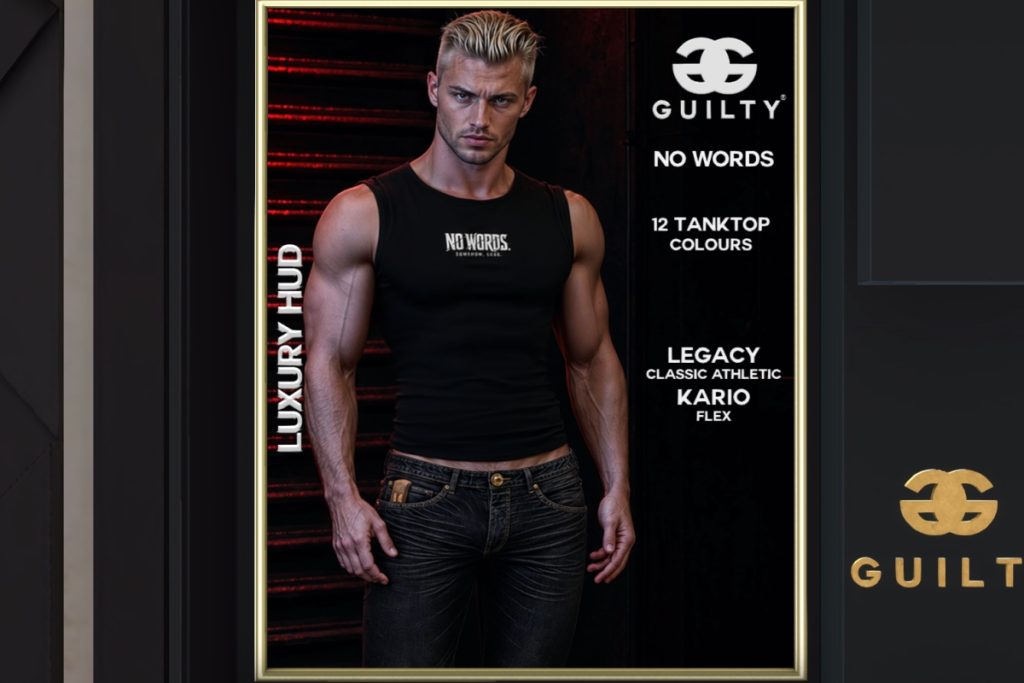 No Words Tank Top - Kairo/Legacy/+mods, L$249 each/L$1099 FP