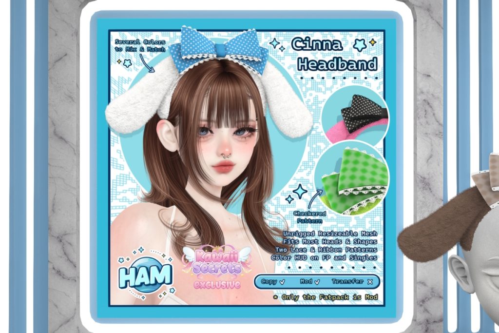 Cinna Headband, L$199 each/L$399 FP
