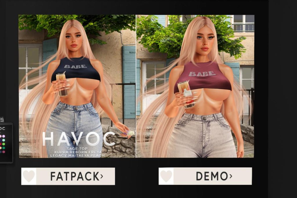 Sage Top - Freya/Inithium/Legacy/Maitreya/Peach/Reborn, L$149 each/L$999 FP