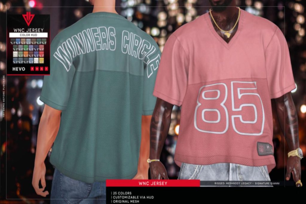 WNC Jersey - Gianni/Legacy, L$249 each/L$1000 FP