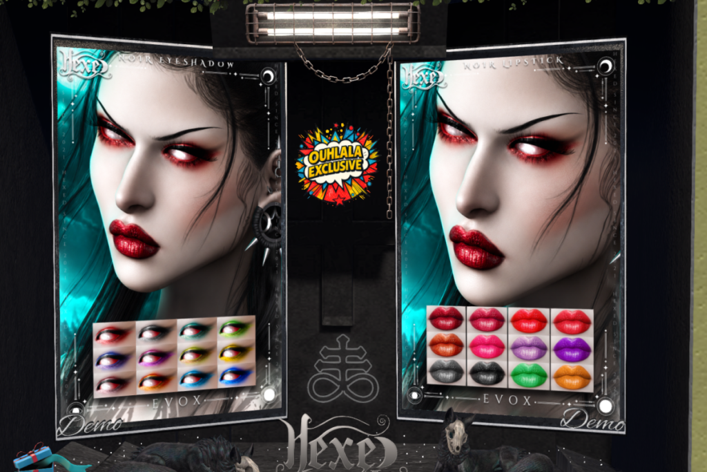 Noir Eyeshadow &amp; Noir Lipstick, L$249 each