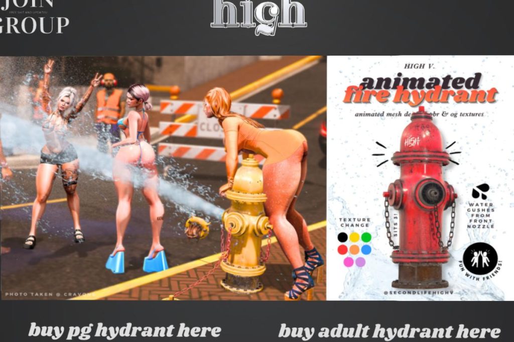 Animated Fire Hydrant, L$699-L$899 each