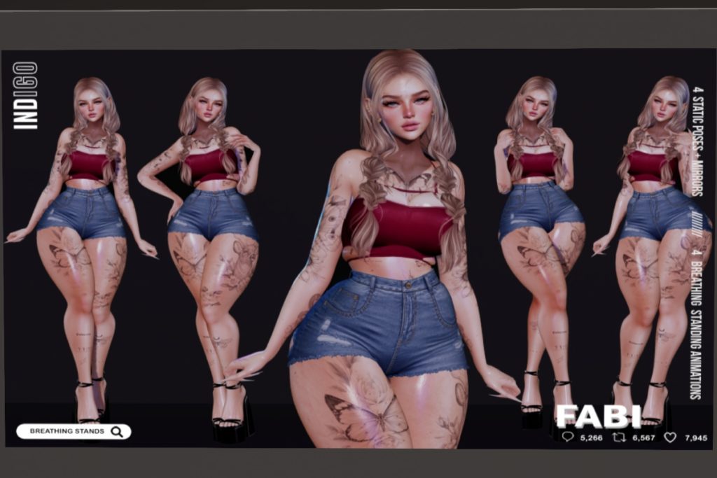 Fabi Breathing Stands and Static Poses, L$299