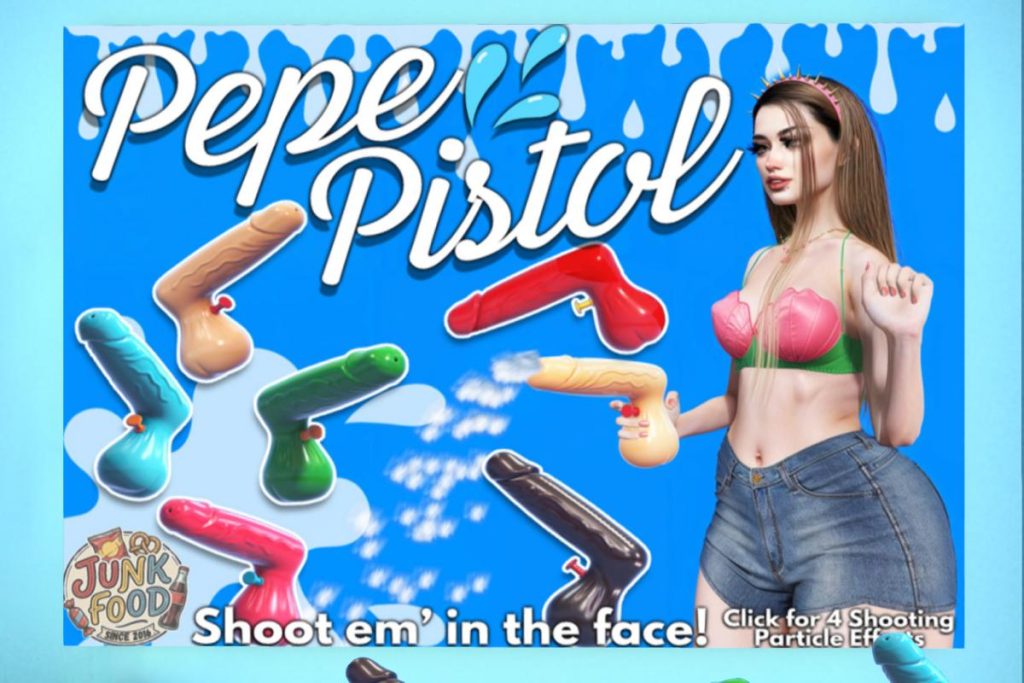 Pepe Pistol, L$299 each/L$1599 FP