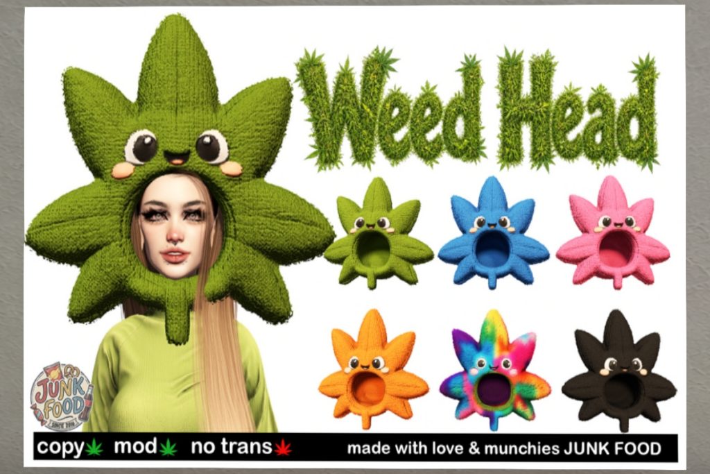 Weed Head, L$299 each/L$1500 FP